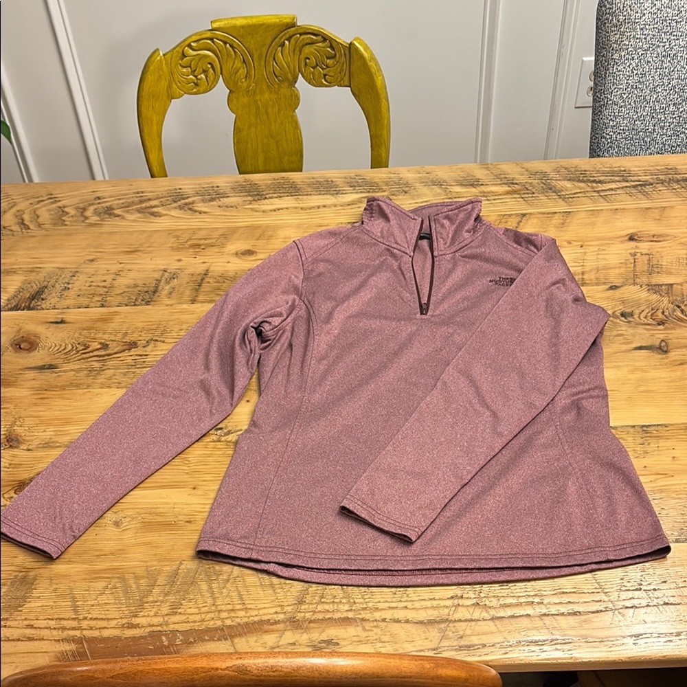 The North Face Women's Mauve Pink Quarter-Zip Pullover